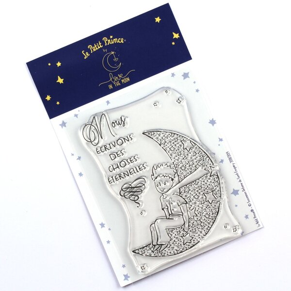 Tampon transparent Le Petit Prince et La lune