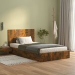 vidaXL Tête de lit Chêne fumé 120x1 5x80 cm Bois d'ingénierie