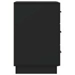 vidaXL Cabinet de chevet Noir 43 x 41 x 63 5 cm Bois d'ingénierie