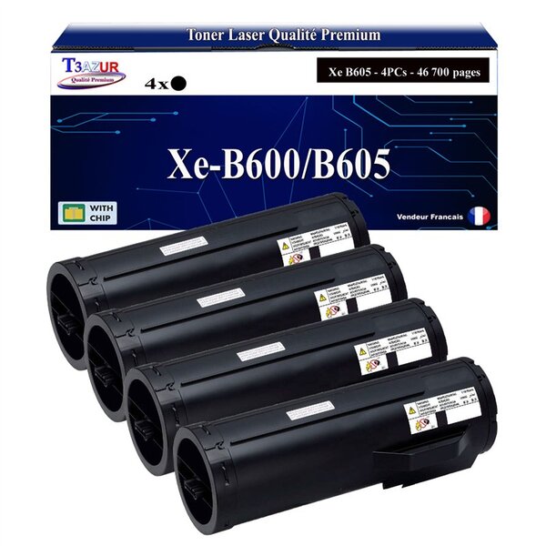 T3AZUR -4x Toners compatibles avec Xerox VersaLink B600 B605 B610 B615 (106R03944)- Noir