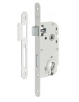 THIRARD - Boitier de serrure encastrable à cylindre pour porte d'entrée  axe 40mm  bouts ronds  blanc - THIRARD