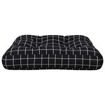vidaXL Coussin de palette motif à carreaux noir 60x61 5x10 cm tissu