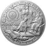 Pièce de monnaie en Argent 80 Dollars g 1000 (1 Kg) Millésime 2024 MARCO POLO