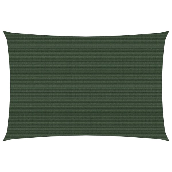 vidaXL Voile d'ombrage 160 g/m² Vert foncé 2 5x4 5 m PEHD