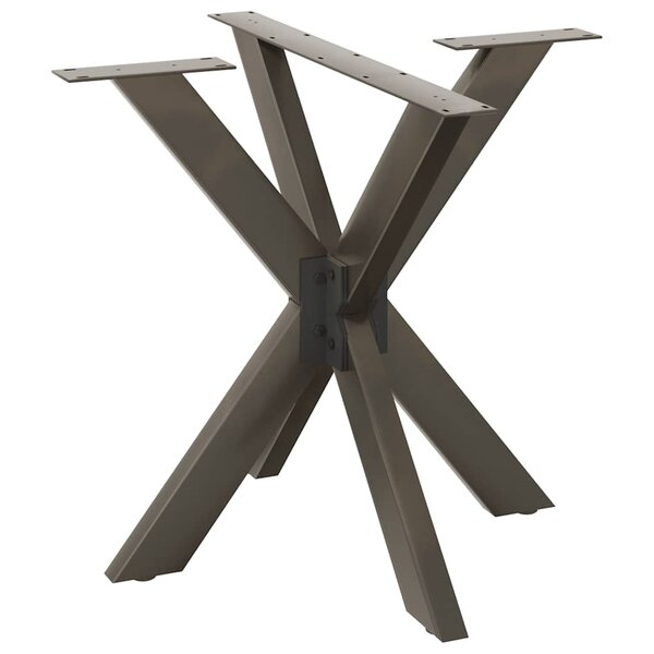 vidaXL Pied de table à manger en forme d'araignée noir 85 x 85 x (72-73) cm en acier