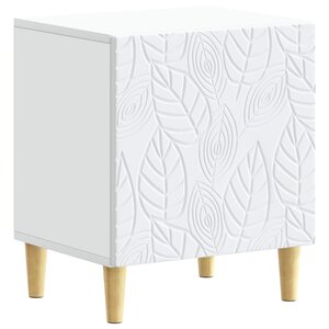 vidaXL Table de chevet Blanc 43 x 34 5 x 50 cm Bois d'ingénierie