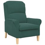vidaXL fauteuil Vert foncé Velours