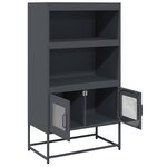 vidaXL Buffet haut anthracite 68x39x123 cm acier