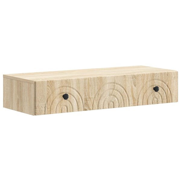 vidaXL Table d'appoint murale 87 5 x 34 5 x 17 cm Bois d'ingénierie
