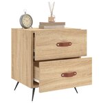 vidaXL Table de chevet chêne sonoma 40x35x47 5 cm bois d’ingénierie
