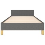vidaXL Cadre de lit sans matelas gris foncé 90x200 cm tissu