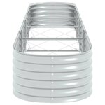 vidaXL Lit surélevé de jardin 400x80x44 cm Acier galvanisé Argenté