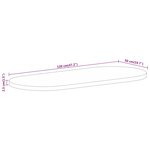 vidaXL Dessus de table 120x50x2 5cm ovale bois massif de manguier brut