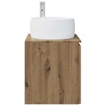 vidaXL Vanité de lavabo mural Chêne artisanal 49 5 x 44 5 x 66 cm