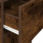 vidaXL Support de tour d'ordinateur et tiroir chêne fumé 30x44x74 cm