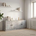 vidaXL Armoire de lit 2 Pièces Gris béton 66 x 35 x 48 cm