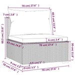 Vidaxl salon de jardin 10 pièces avec coussins résine tressée gris