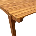 vidaXL Table de jardin 201 5x100x75 cm Bois d'acacia massif