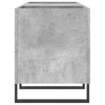 vidaXL Armoire à disques gris béton 121x38x48 cm bois d'ingénierie
