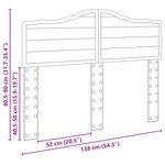 vidaXL Tête de lit Gris Sonoma 135 cm Bois d'ingénierie