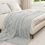 vidaXL Jeté Gris 240 x 220 cm Toison