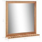 Vidaxl miroir de salle de bain 60 x 12 x 62 cm bois de noyer massif