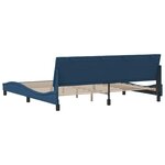 vidaXL Cadre de lit sans matelas Hanko bleu 200x200 cm tissu