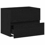 vidaXL Cabinet lavabo chêne noir 60x38 5x45 cm Bois d'ingénierie