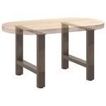 vidaXL Pieds de table basse en acier naturel 2 pièces 60 x (42-43) cm Acier