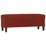 vidaXL Banc Rouge bordeaux 100x35x41 cm Similicuir