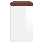 Banc banquette à chaussures 103 x 30 x 48 cm bois d'ingénierie blanc brillant 02_0010934