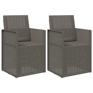 vidaXL Chaises de jardin salle à manger 2 Pièces Gris clair PP