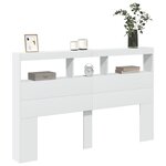 vidaXL Armoire tête de lit avec LED blanc 160x17x102 cm