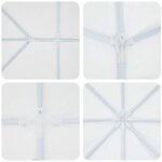 vidaXL Tente de fête 400 x 400 x 266 cm Blanc Polyéthylène