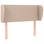 vidaXL Tête de lit avec oreilles Cappuccino 93x23x78/88 cm Similicuir