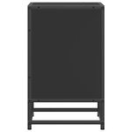 vidaXL Tables de chevet 2 Pièces noir 40x31x50 cm bois d'ingénierie métal