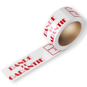 Ruban adhésif qualité – 6 rouleaux 48 mm x 100 m avec message "Bande de garantie" – Bulteau Systems