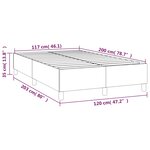 vidaXL Cadre de lit Gris clair 120x200 cm Tissu