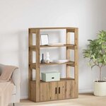 vidaXL Buffet chêne artisanal 30 x 80 x 119.5 cm Bois d'ingénierie