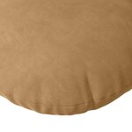 vidaXL Coussins de siège 2 Pièces Marron Ø 40 x 13 cm Velours