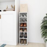 vidaXL Armoire à chaussures Blanc brillant 27 5x27x102 cm