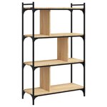 vidaXL Bibliothèque à 4 niveaux chêne sonoma 76x32x123 cm