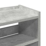 vidaXL Étagère à chaussures gris béton 60x25x81 cm bois d'ingénierie
