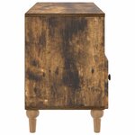 vidaXL Meuble TV Chêne Fumé 102 x 34 5 x 50 cm Bois d’ingénierie