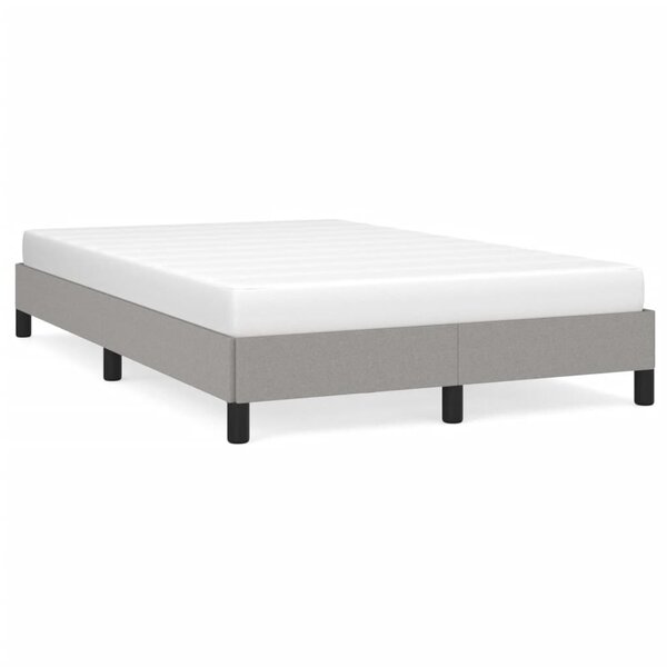 vidaXL Cadre de lit sans matelas gris clair 120x190 cm tissu
