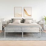 vidaXL Tables de chevet avec tiroir 2 Pièces gris béton 35x34x66 5 cm