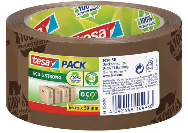 Tesapack ruban adhésif emballage eco & strong  50 mm x 66 m tesa