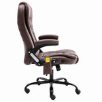 vidaXL Chaise de bureau de massage marron foncé similicuir daim