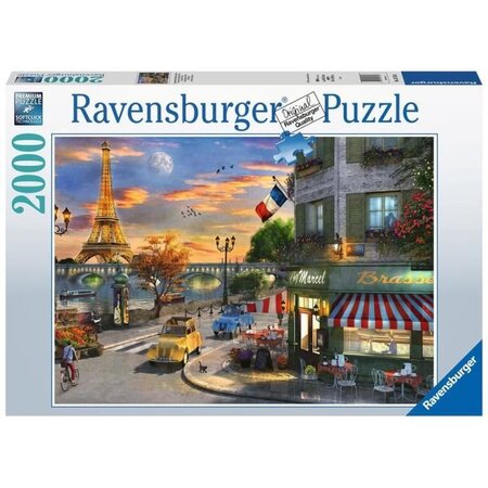Puzzle 2000 pieces - une soirée romantique a paris - ravensburger - puzzle  adultes - des 14 ans - La Poste