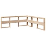 vidaXL Lit bibliothèque sans matelas 200x200 cm bois massif de pin